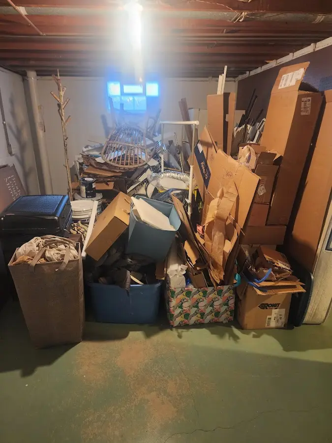 Roll-off dumpster container at job site for 20 Yard Dumpster Rental in Carthage